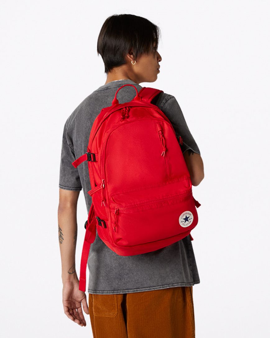 Men's Converse Straight Edge Backpacks Red | AU 10E89W